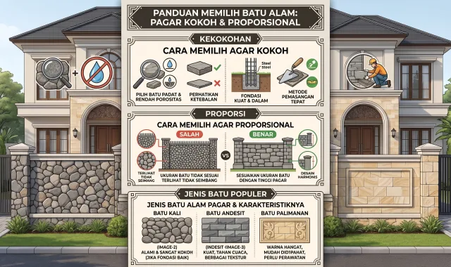 Batu Alam untuk Pagar Rumah: Cara Memilih agar Kokoh dan Proporsional