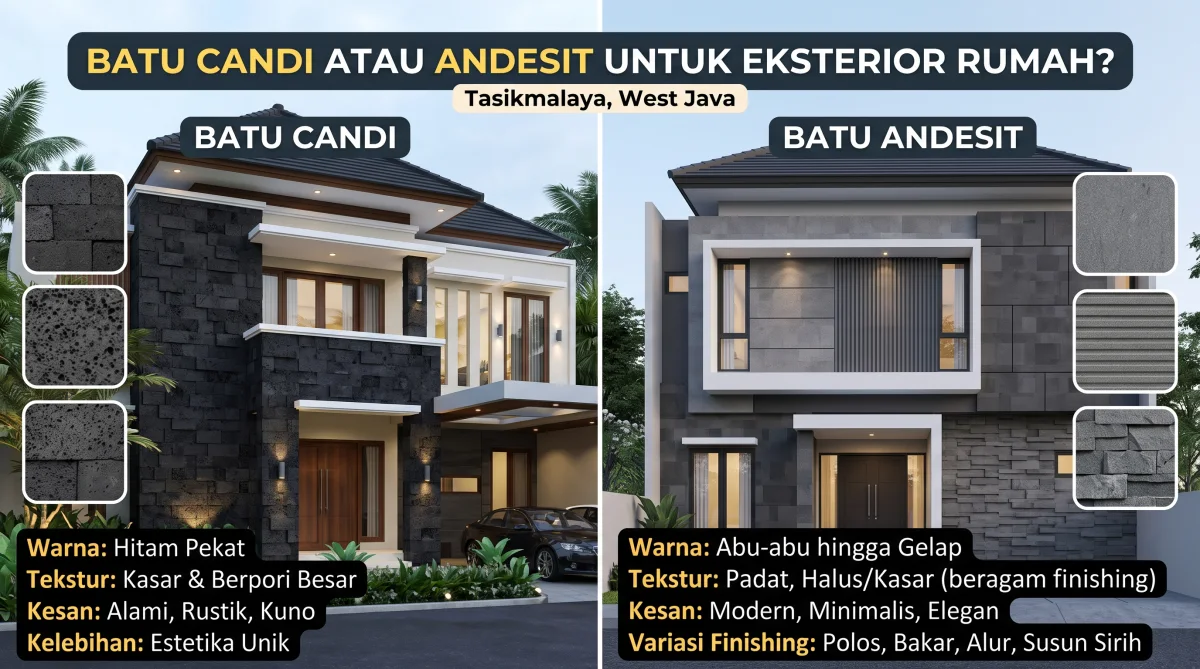 Batu Candi atau Andesit untuk Eksterior Rumah?