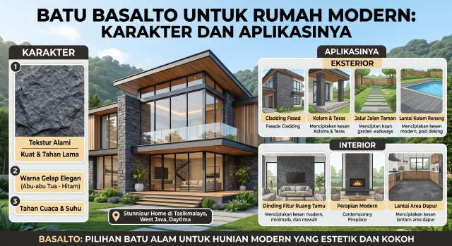 Batu Basalto untuk Rumah Modern: Karakter dan Aplikasinya