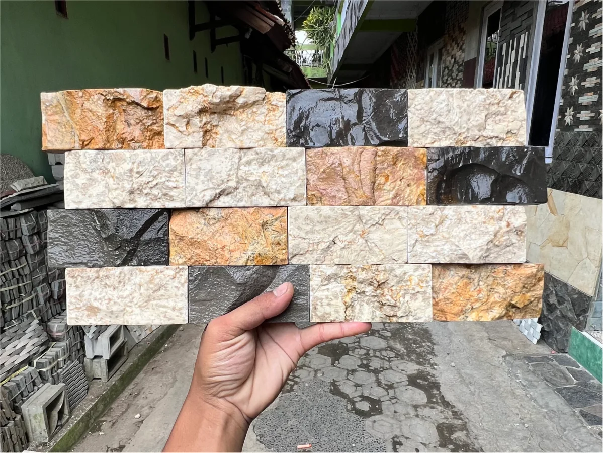Wall Cladding Batu Alam Mix Marmer